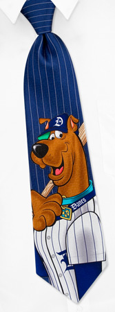 Scooby Doo Slugger Tie by Hanna-Barbera -  Blue Silk