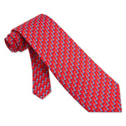 Golf Bags Tie by Alynn Novelty - Red Silk