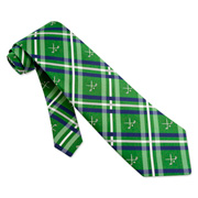 Woven Golf Plaid Tie by Alynn Novelty - Green Silk 