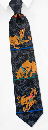 Scooby Doo Tie by Hanna-Barbera -  Black Silk