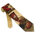 NFL San Francisco 49ers Nostalgia 2 tan/taupe silk Tie