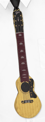 Gibson LGA Acoustic Shaped Tie by Why-Knot -  Black Polyester
