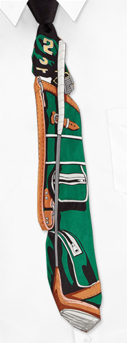 Golf Bag Shaped Tie by Why-Knot -  Blue Silk
