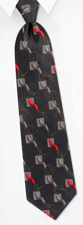 H Pylori Tie by I Awareables -  Black Silk