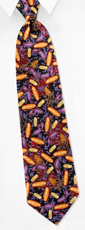 Foodborne Six Tie by I Awareables -  Black Silk