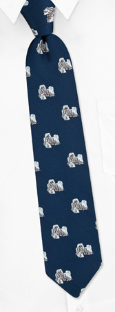 Shih Tzu Boys Tie by Kay Nine Design -  Navy blue Polyester