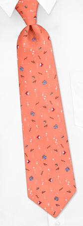 Crabs and Clams Tie by Oliver Fitz Neckwear -  Melon Silk