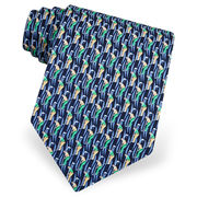 Precision Putt Tie by Oliver Fitz Neckwear -  Navy blue Silk