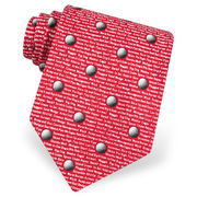 Talking Golf Tie by Oak Hill Neckwear - Red Silk