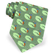 Tending the Flag Tie by Oak Hill Neckwear - Green Silk