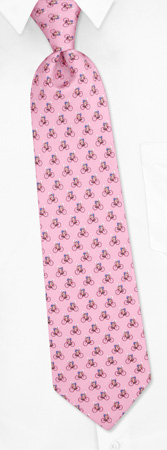 Cycling Tie by Oliver Fitz Neckwear -  Pink Silk