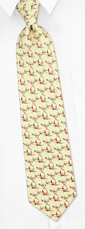 Corporate Jet Tie by Oak Hill Neckwear -  Light yellow Silk