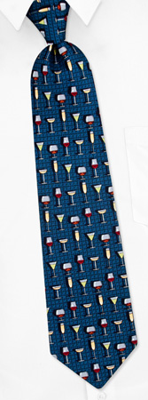 Liquid Courage Tie by Oliver Fitz Neckwear -  Blue Silk