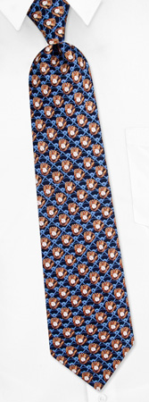 Playing Catch Tie by Oliver Fitz Neckwear -  Navy blue Silk
