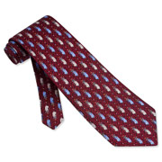 Tee-rrific! Tie by Oliver Fitz Neckwear - Burgundy Silk