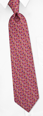 Fall Leaves Tie by Oliver Fitz Neckwear -  Lavender Silk
