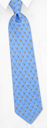 Let's Go Fly a Kite Tie by Oak Hill Neckwear -  Blue Silk