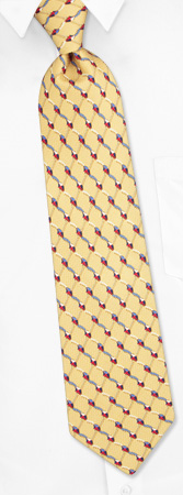 Let's Go Fly a Kite Tie by Oak Hill Neckwear -  Gold Silk