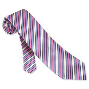 Spring Stripe blue silk Tie