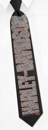 HD Crosshatch Tie by Harley Davidson -  Black Polyester