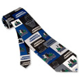 NBA Minnesota Timberwolves Block and Play black silk Tie