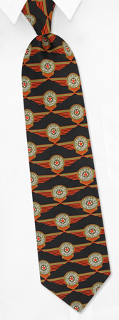 HD Fat Boy Logo Repeat Tie by Harley Davidson -  Black Silk