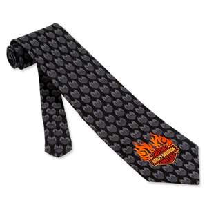 HD Tonal Flame black silk Tie HD Tonal Flame black silk Tie