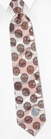 Army Crest Repeat Desert Camo Tie by Wild Ties -  Multicolor Silk