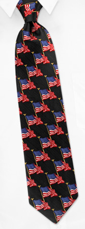 American Pride Tie by Wild Ties -  Black Silk