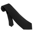 Black black silk Extra Long Tie