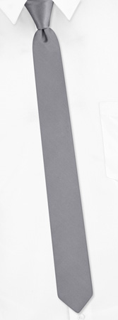 Grey 2"" Skinny Narrow Tie 
