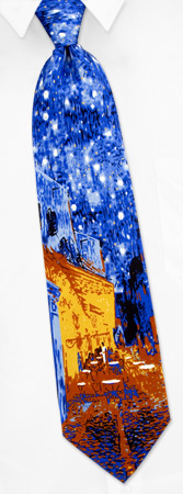 Arles - Van Gogh Extra Long Tie by Wild Ties -  Blue Silk