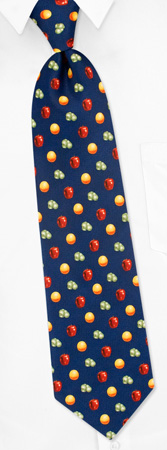 Fruit Orchard Tie by Parquet Novelties -  Navy blue Polyester