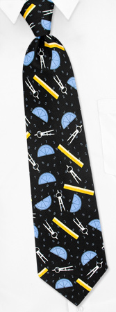 Geometry Tie by Parquet Novelties -  Black Polyester