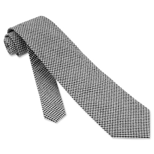 black and white checkered tie. Seersucker Mini Check Tie by