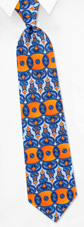 Martini Stripe Tie by Electric Neckwear -  Blue Silk