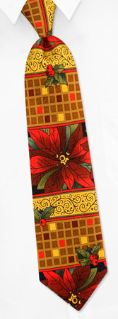 Holiday Stripe Tie by Electric Neckwear -  Multicolor Silk