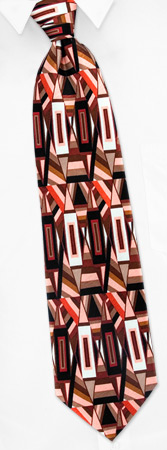 Triangulus Tie by Electric Neckwear -  Red Silk