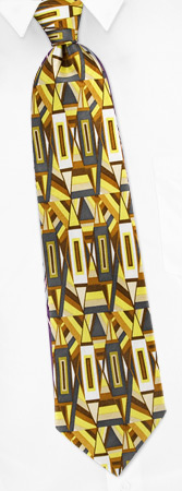 Triangulus Tie by Electric Neckwear -  Yellow Silk