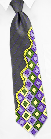 Squared Off Tie by Electric Neckwear -  Gray Silk