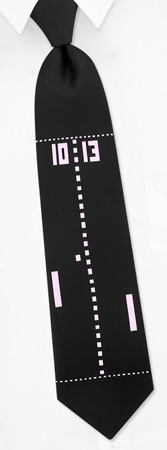 Pong Tie by Game Tie -  Black Microfiber