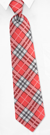 Bold Plaid Tie by The American Necktie Co -  Red Microfiber
