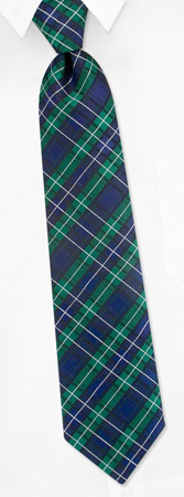 Black Watch Sparkle Plaid Tie by The American Necktie Co -  Navy blue Microfiber