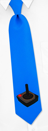 Joystick Tie by Game Tie -  Blue Microfiber