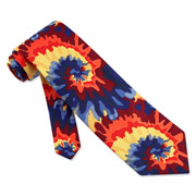 Far Out Tie-Dye red microfiber Tie