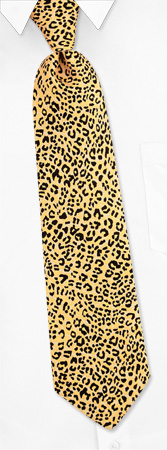 Cheetah Animal Print Tie by The American Necktie Co - Orange Microfiber
