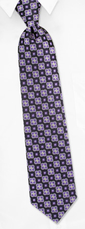 Flambeau Floral Tie by Jacob Alexander -  Black Polyester