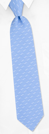 Raquette Wave Tie by Jacob Alexander -  Blue Polyester