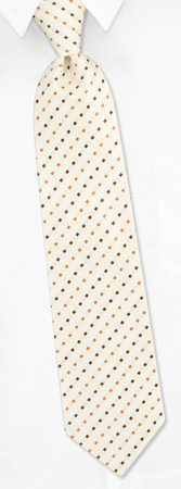 Roanoke Geo Tie by Jacob Alexander -  Cream Polyester