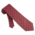 Ovals red silk Tie